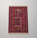 Tapis moderne Rouge aux motifs traditionnels d'orient