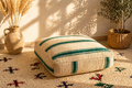 Housse de Pouf berbère vintage en laine – Pièce rare faite main