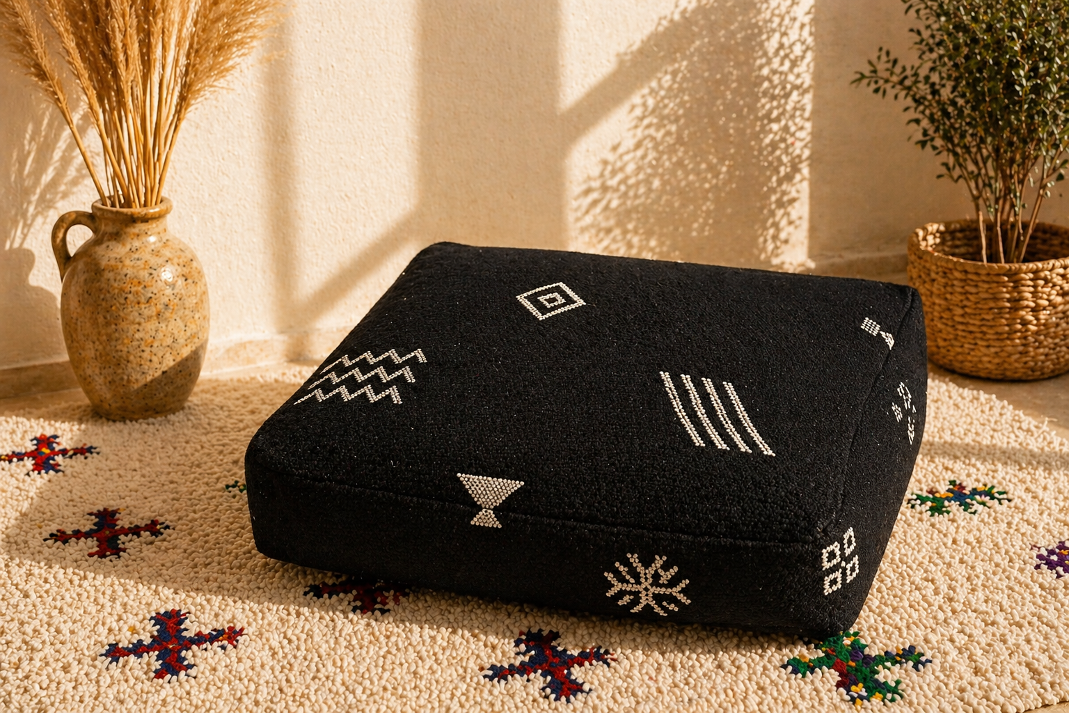 Housse de Pouf Berbère Kilim 6 différents motifs
